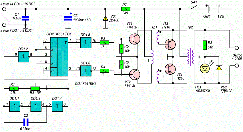 Транзисторные инверторы: характеристики, структурные схемы, рекомендации по применению