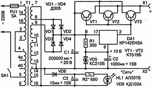 Мощный блок питания 14 вольт 20 ампер на транзисторах КТ819