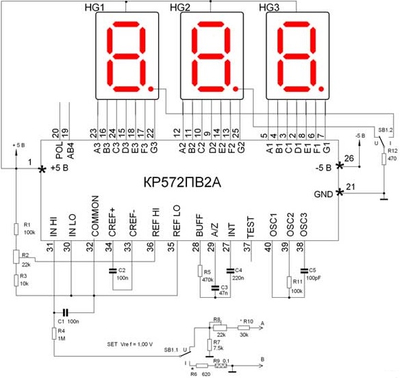Блок питания 0 - 30 В - 5 А с цифровым индикатором на транзисторе