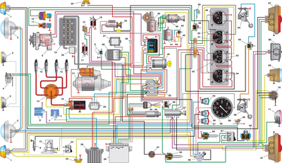 Схема электрооборудования автомобиля УАЗ - 31512