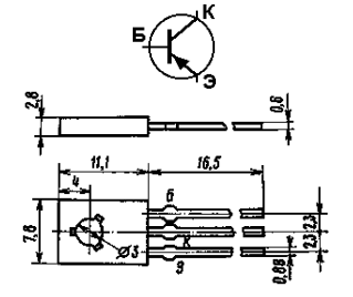 Обозначение на схеме и цоколёвка транзистора КТ973