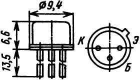 Цоколёвка и размеры кремниевого PNP транзистора КТ835