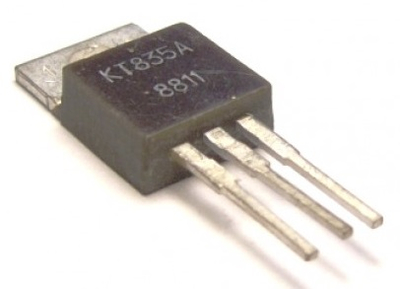 Внешний вид PNP транзистора КТ835А